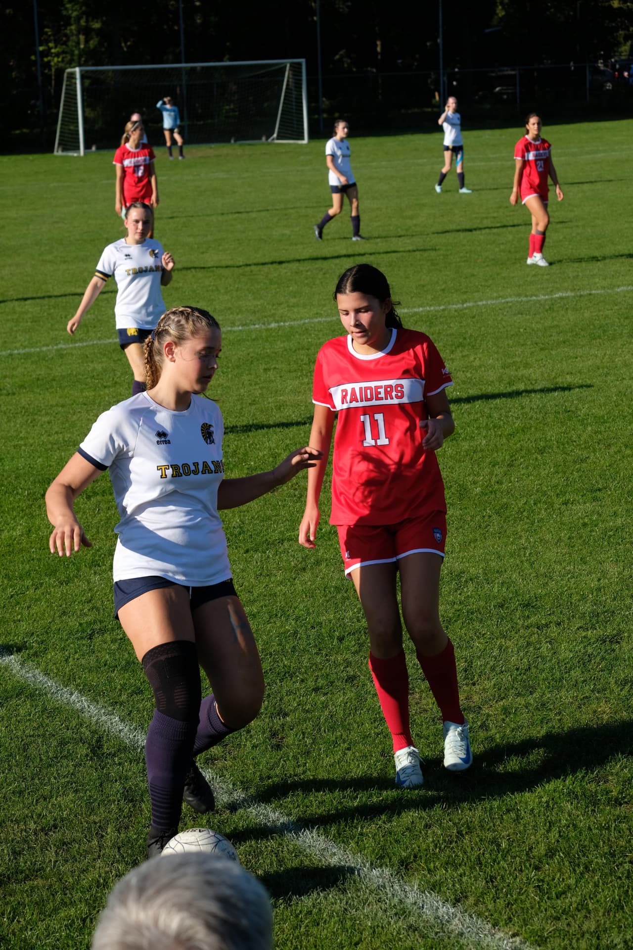 Varsity Girls Soccer action against ASH