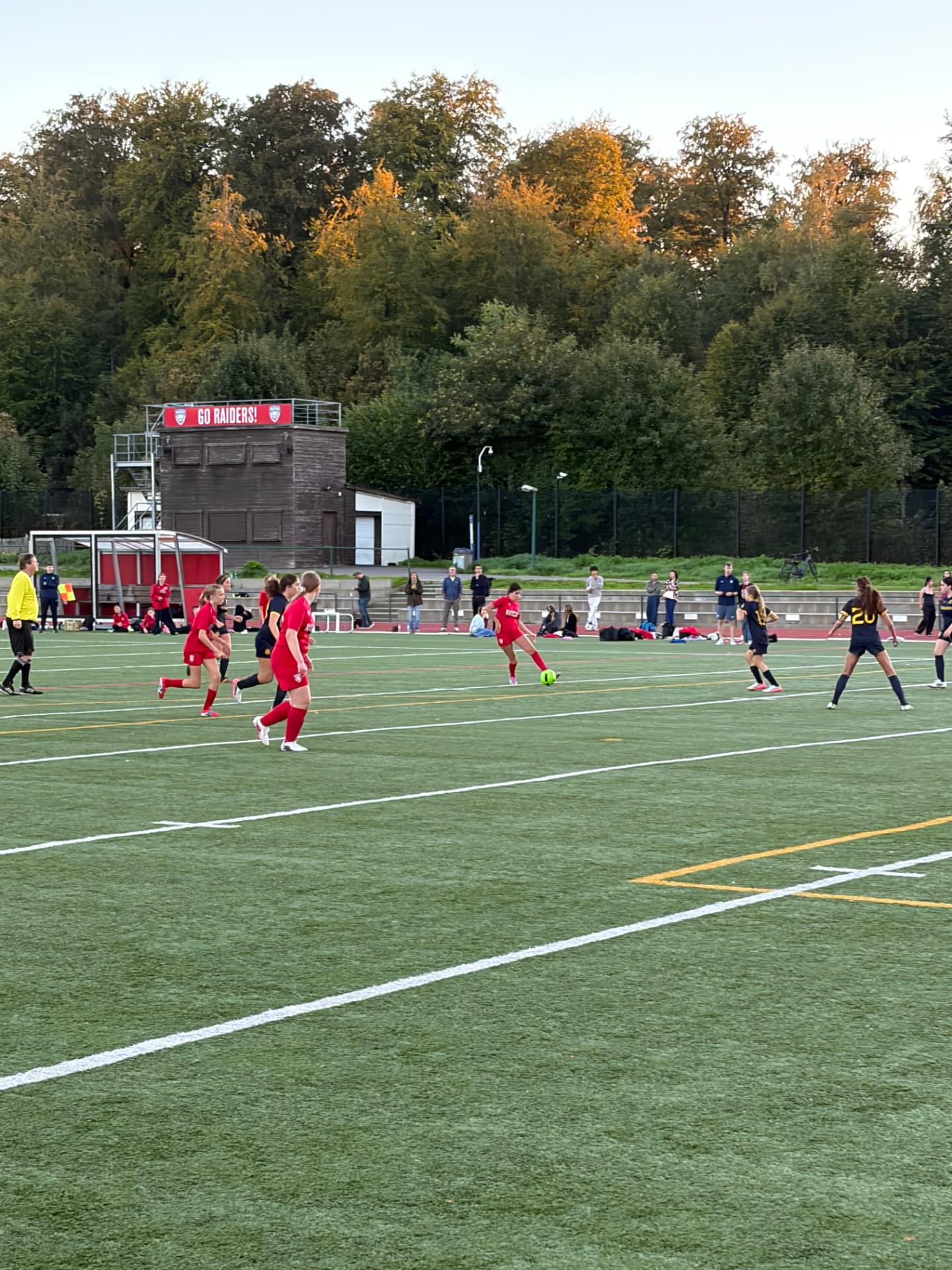 U14 girls soccer match at ISB