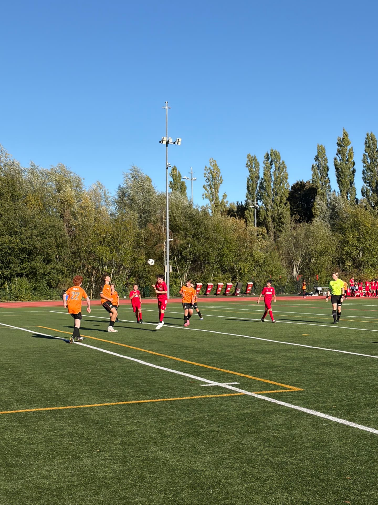U14 boys soccer match against ASH