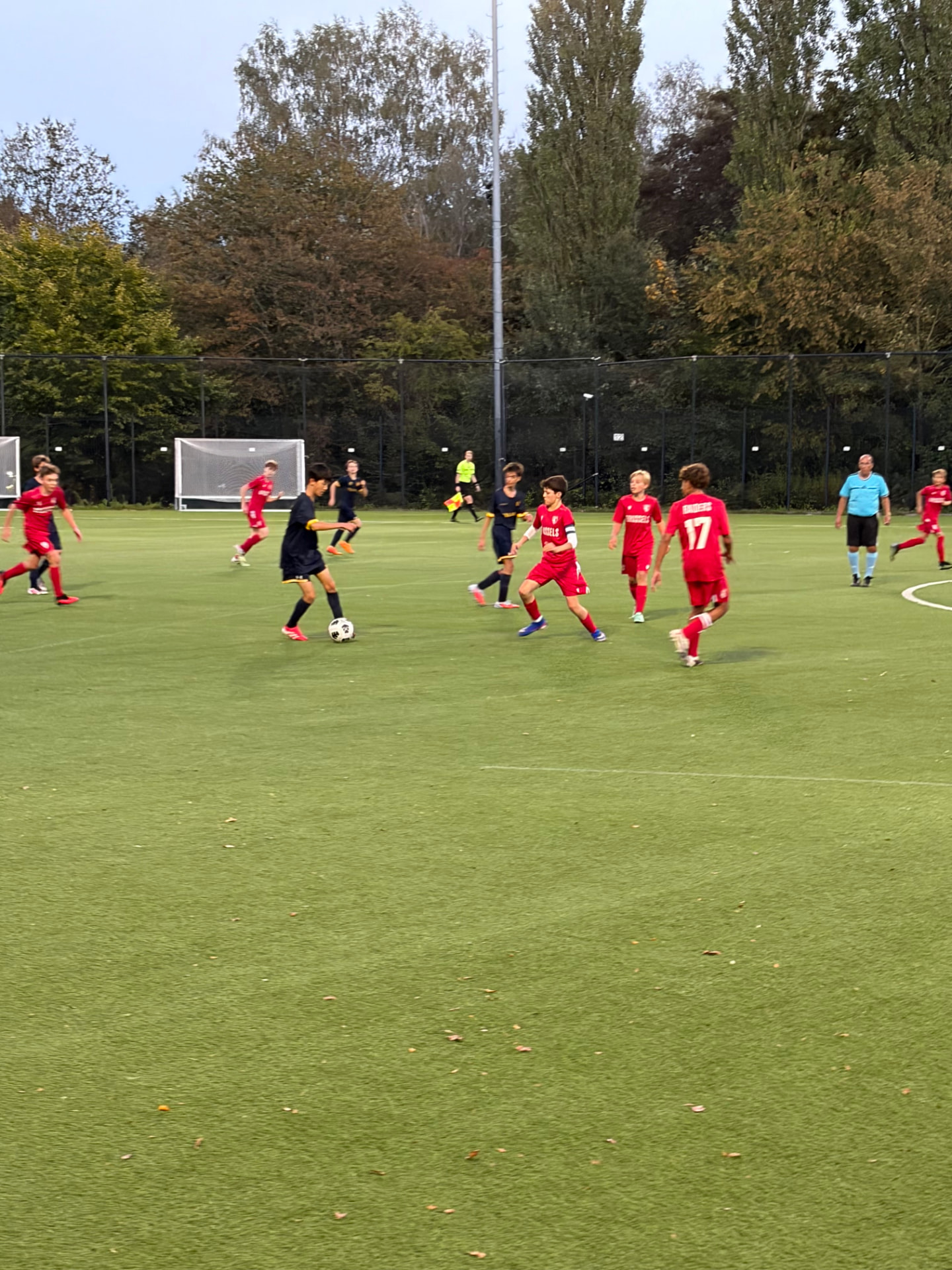 U14 soccer action on the ISB pitch