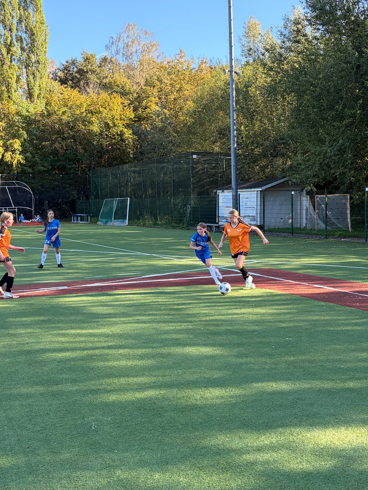 U14 soccer player in action against ASL