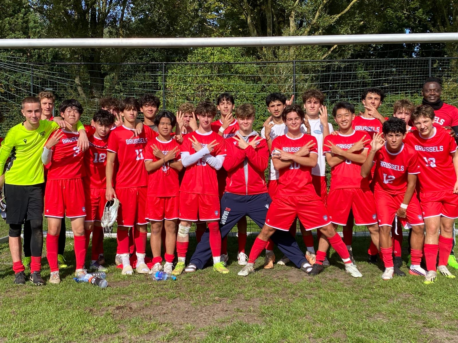 Varsity Boys Soccer team after their matches against ASH